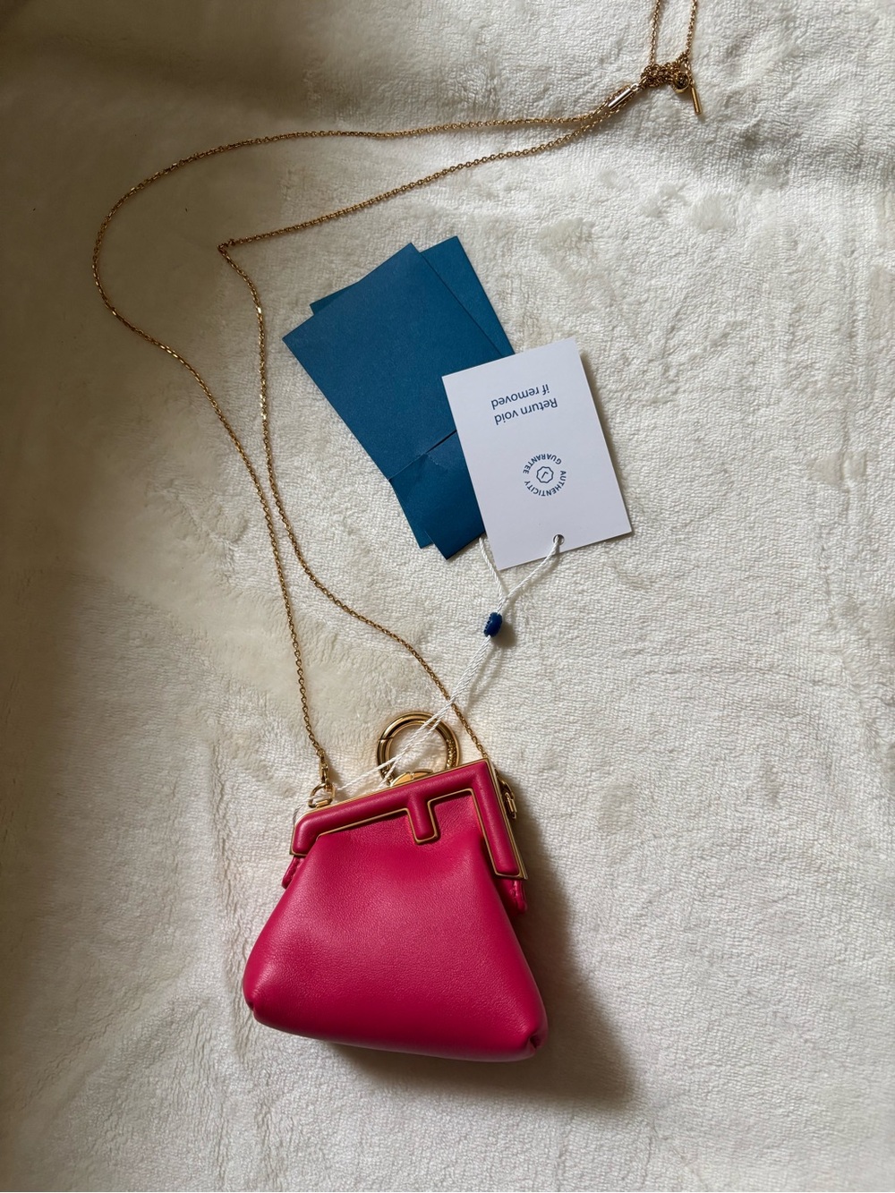 Fendi Pink Mini Baguette-Style Crossbody with Gold Hardware - Picture 2 of 6